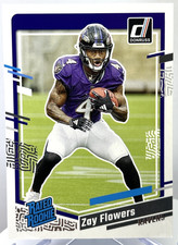 2023 Panini Donruss - Rated Rookie Zay Flowers #307 (RC) Ravens