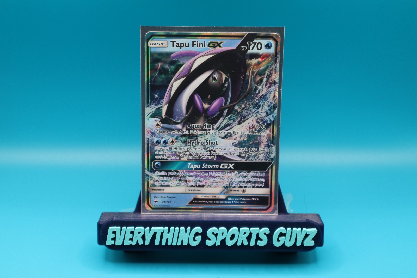 Tapu Fini GX 39/147 Ultra Rare Burning Shadows Pokémon Card Near Mint