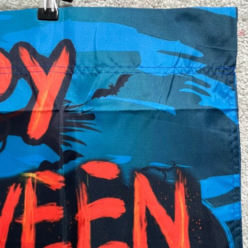 Halloween Signs Applique Garden Flag Moon and Bat Scene 28" X 40 " - Picture 5 of 11