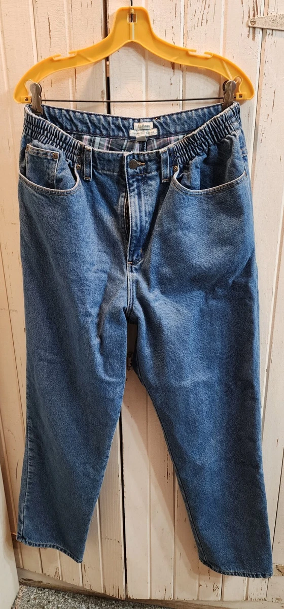 Llbean womens flannel lined jeans sale