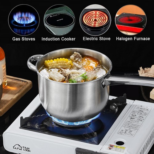 20 CM DEEP FRYER SET 3PCS INDUCTION CHIP PAN STAINLESS STEEL POT+ LID & BASKET - Picture 4 of 11
