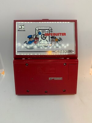 ERROR COVER ON UPSIDE DOWN** NINTENDO GAME & WATCH SAFEBUSTER 1988
