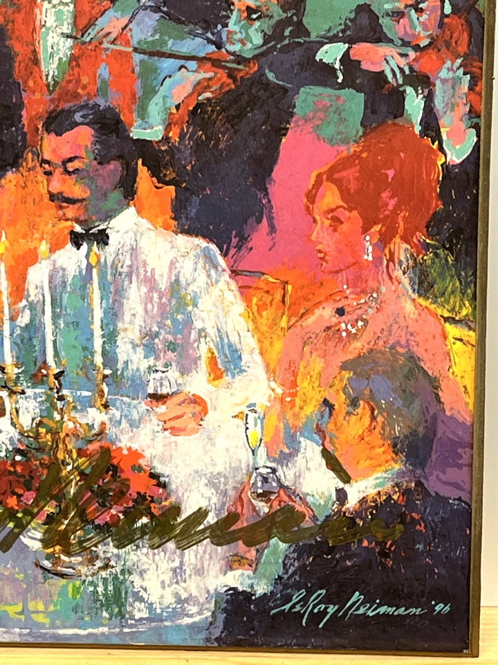 TAPA CAJA CIGARROS LEROY NIEMAN "Vino, Mujer y Puros", Impresión Firmada - Hallazgo Raro Foto 2 de 4