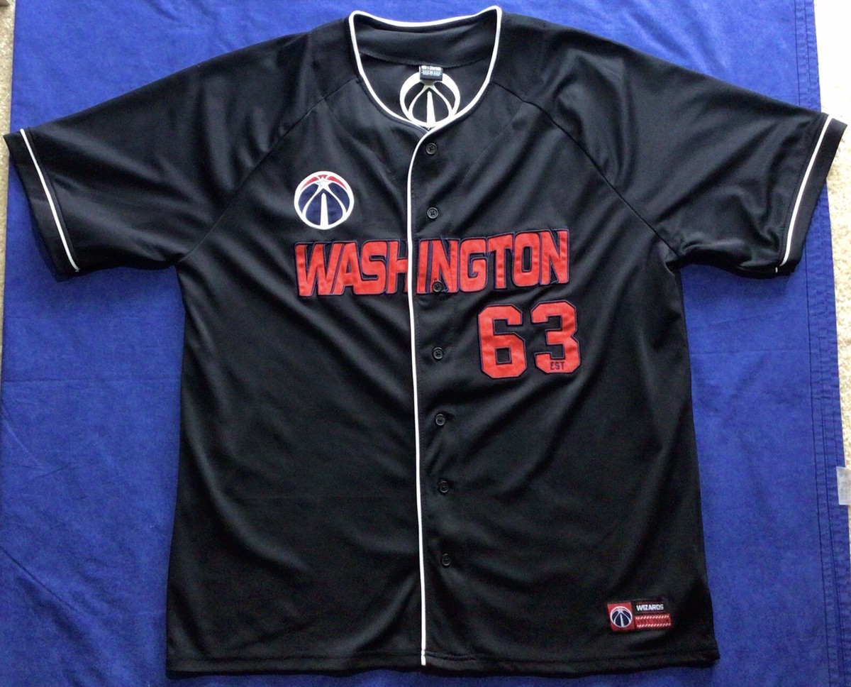 NBA Washington Wizards Baseball Jersey Men's Sz XL Ultra Game Est