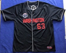 NBA Washington Wizards Baseball Jersey Men’s Sz XL Ultra Game Est 63 1963