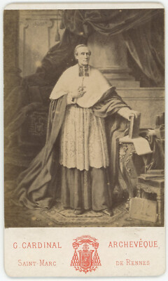 CDV circa 1880. Le cardinal Godefroy Brossay-Saint-Marc, archevêque de Rennes