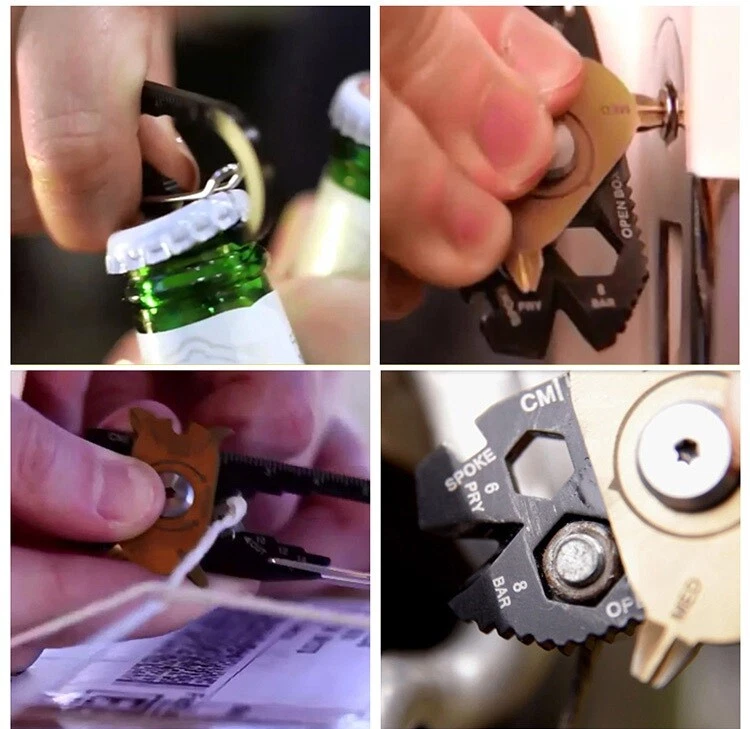 20 in 1 Mini Multifunktionales Taschenwerkzeug Tragbar Schlüsselanhänger EDC Multitool  - Bild 3 von 4