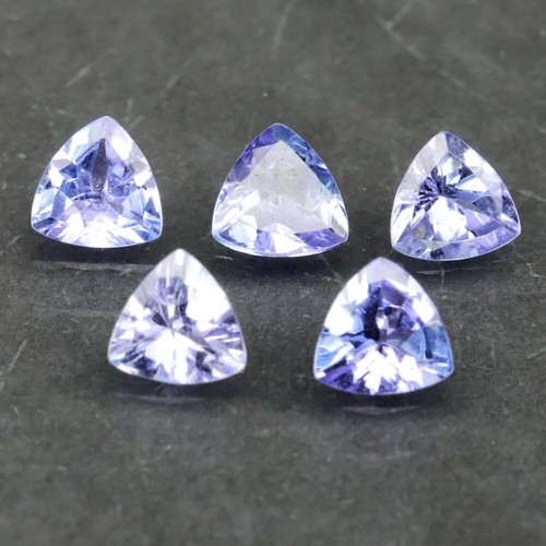 💎 1.02ct 5pcs Lot Trillion Natural Violet Blue Tanzanite - Tanzania Gems