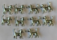 10 ADORABLE LITTLE SILVER GENERIC DOG CHARMS  24 DOG LOVERS
