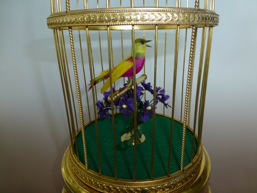 ANTIQUE / VINTAGE FRENCH BONTEMS SINGING BIRD CAGE BIRD AUTOMATON MUSIC BOX - Picture 4 of 12