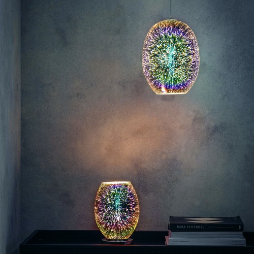 Holographic Chrome Touch Table Lamp 25W E14 Endon Stellar 74940 - Picture 3 of 4
