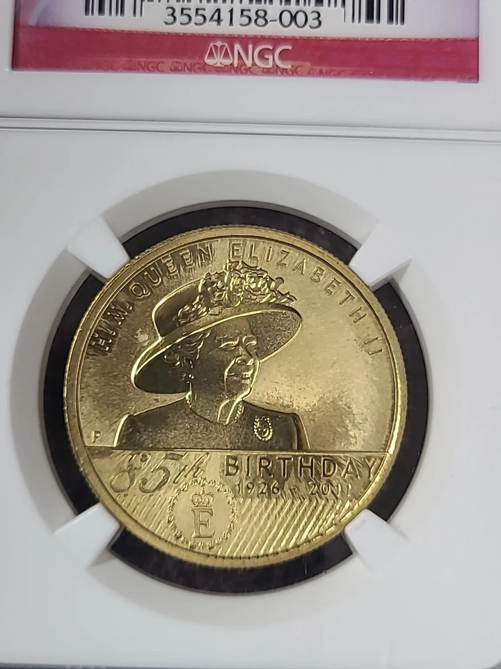 2011-P Australia $1 Queens 85th Birthday-NGC-MS70-1ST day issue 17 Known In NGC  - Image 4 of 4