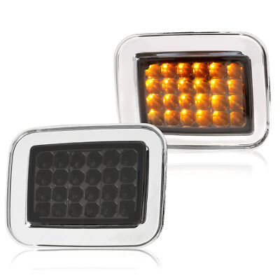 For Hummer H2 2003-2009 LED Turn Signal Lights Parking Lamps Smoke Left & Right