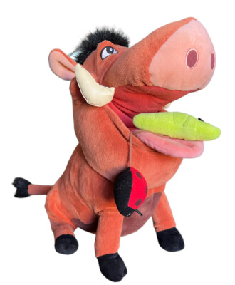 Pumba Plushy Lion King Disney Parks Stuffed Animal 15  Warthog Eat'n Bugs