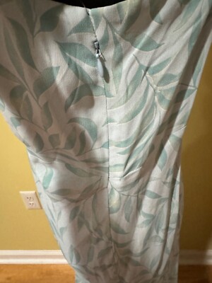 Karen Kane Halter Dress color Aqua Floral Rayon made in USA 12 Side Zip NWT  | eBay