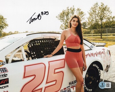 Toni Breidinger SEXY Autographed Signed NASCAR 8x10 Photo Beckett BAS