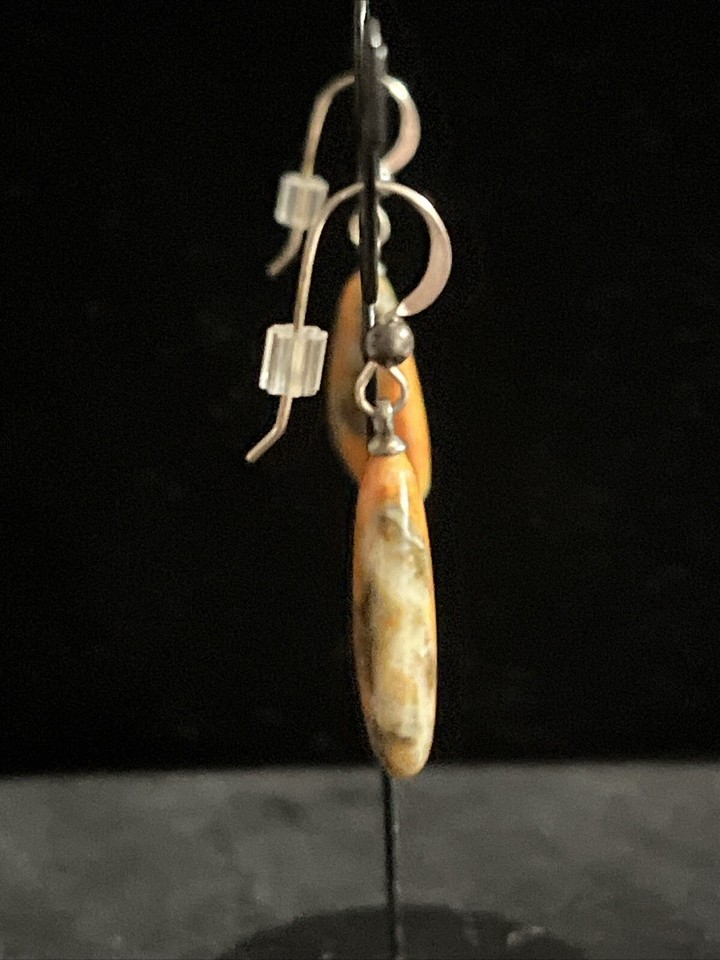 Jay King Mine Finds 925 Orange Bumble Bee Jasper Dangle Drop Earrings DTR 1” eBay