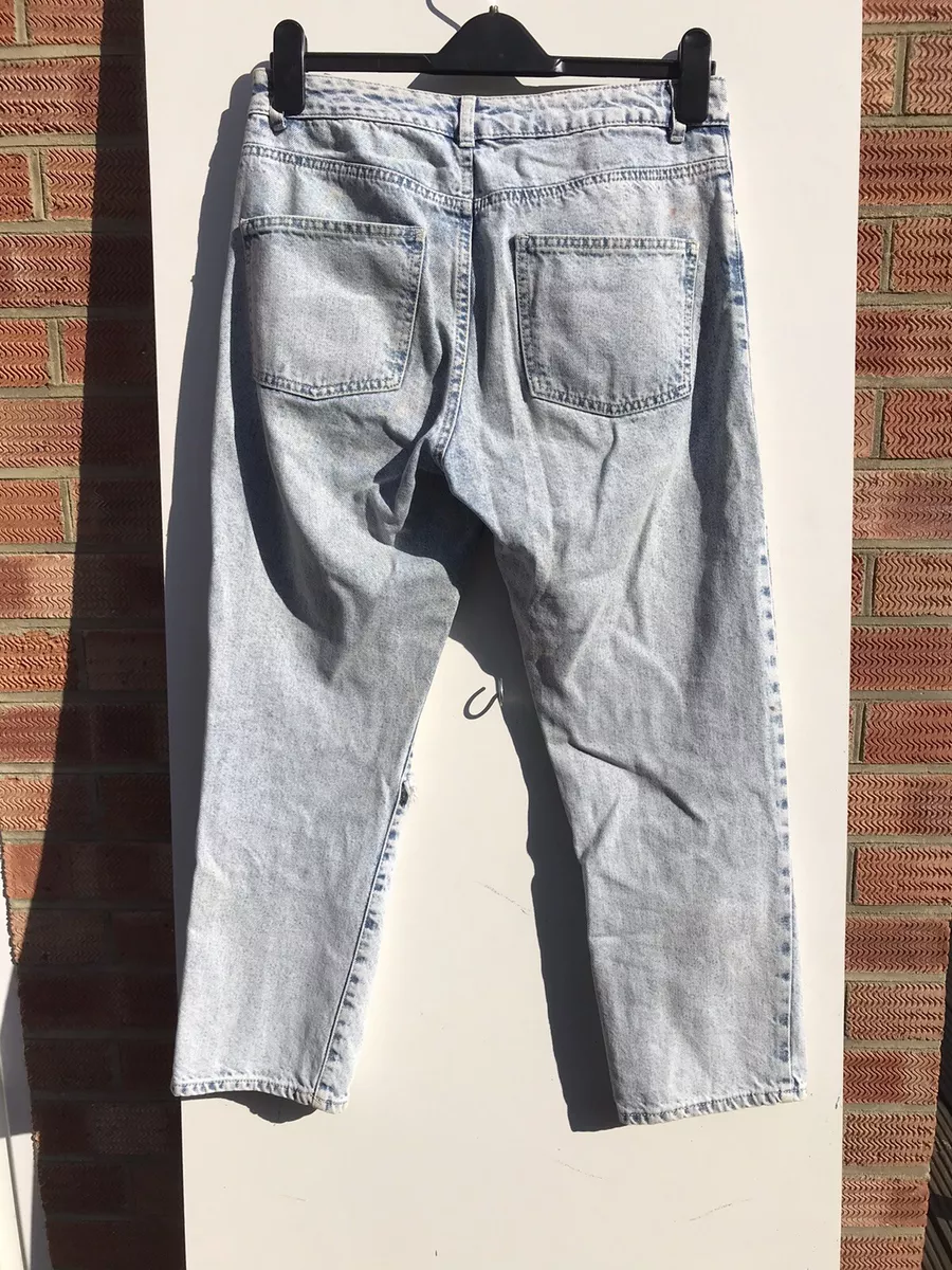 Topshop girlfriend jeans acid wash waist 28 length 30