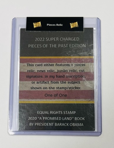 2022 PIECES OF THE PAST BARACK OBAMA 1 of 1 FROM HIS BOOK PROMISED LANE 1/1 - Bild 2 von 2