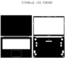 Carbon Vinyl Laptop Sticker Skin Cover Protector for Asus VivoBook 14X V4050E