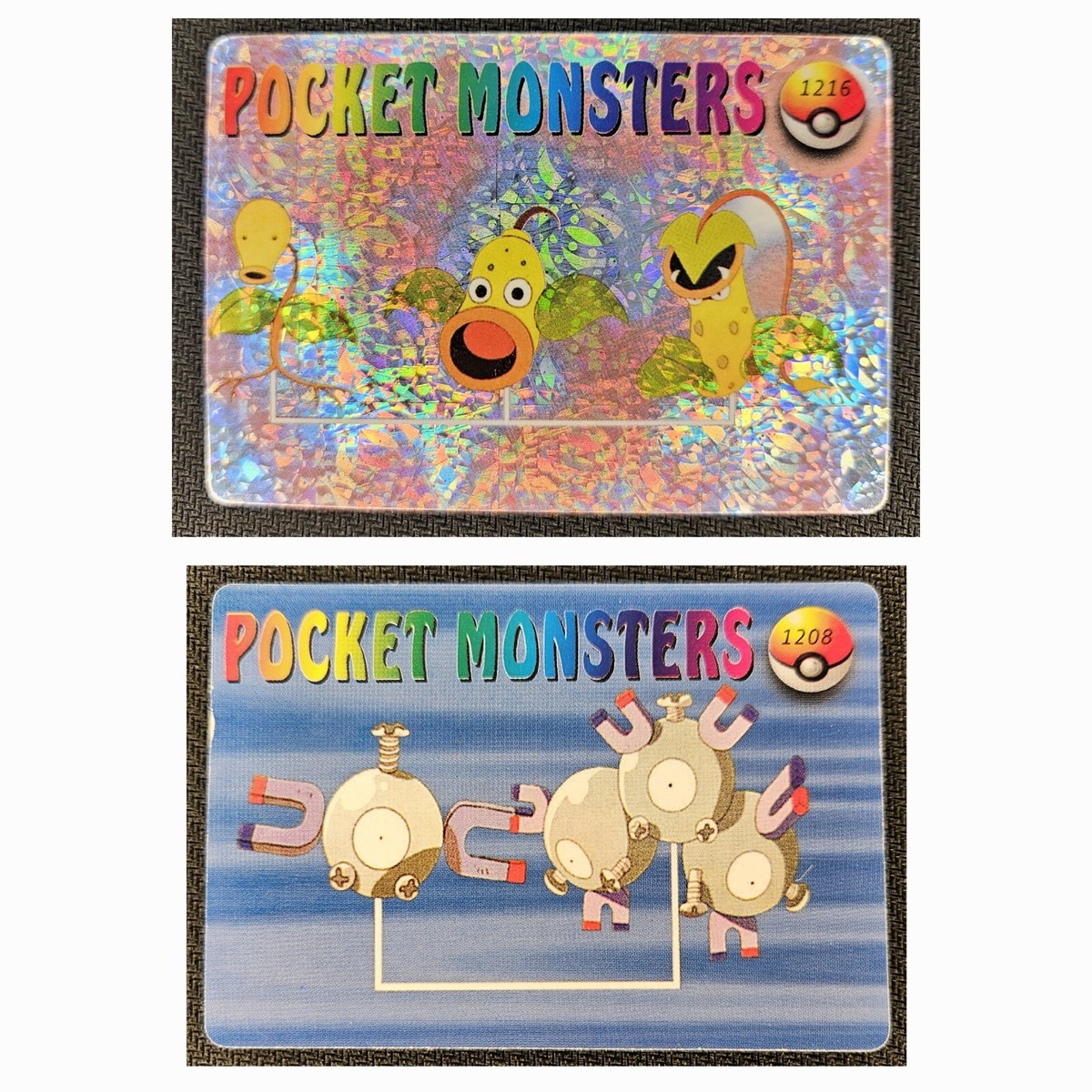 Pocket Monsters Vintage 1990's Pokémon Pocket Monsters Japanese Vending Holo Prism