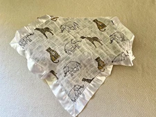 Aden and + Anais Lovey Security Elephant Giraffe Jaguar Lightweight Muslin Satin