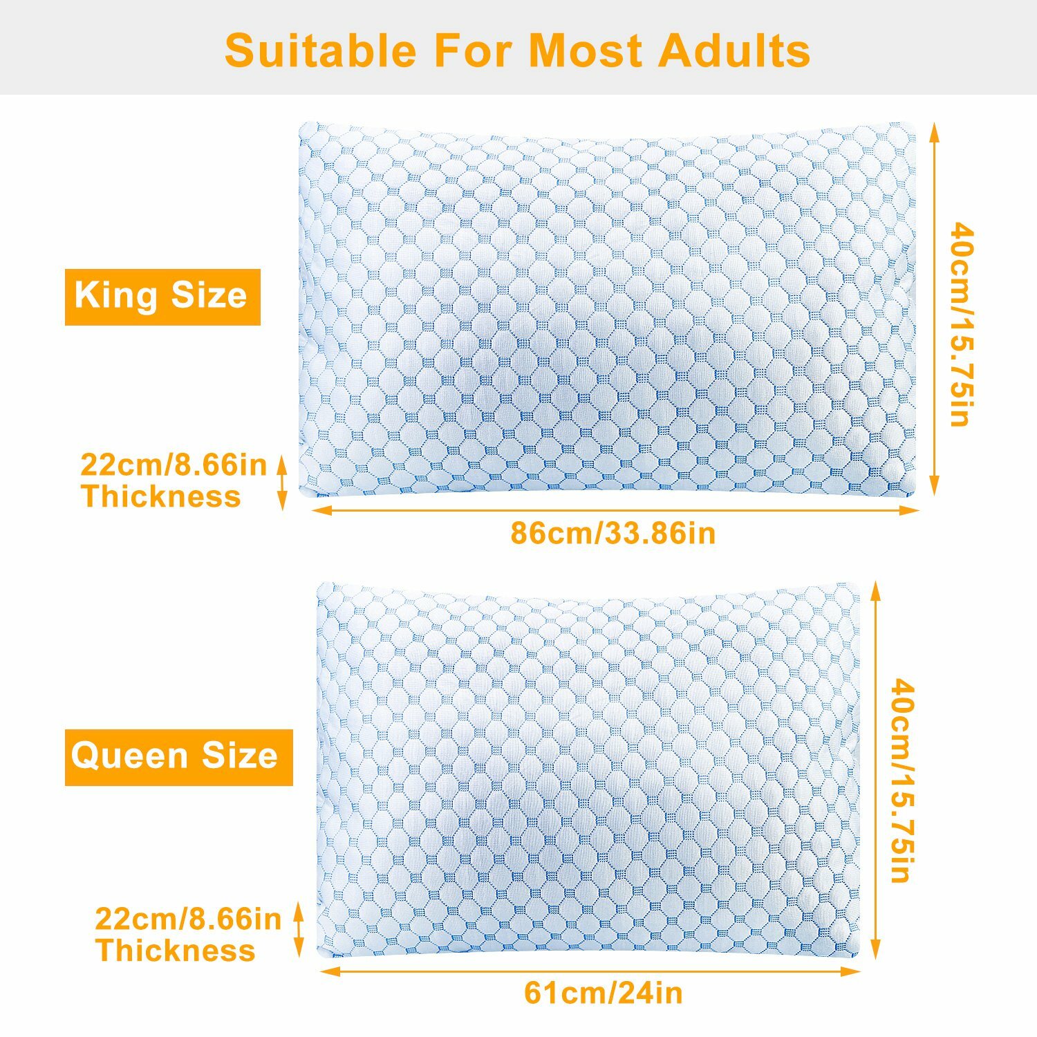 Bamboo Rayon Bed Pillow For Back Side Sleeper