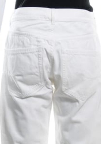 Christian Dior Womens Cotton Wide Leg Off White High Rise Denim Jeans 42 8 AUTH - Picture 11 of 14