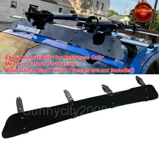 44" Black Roof Rack Wind Faring Deflector For Cross Bar Basket Fit Honda Acura