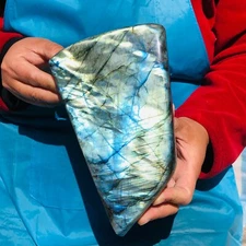 4.51LB Natural Labrador Moonstone Quartz Crystal Free Form Mineral Specimen 639