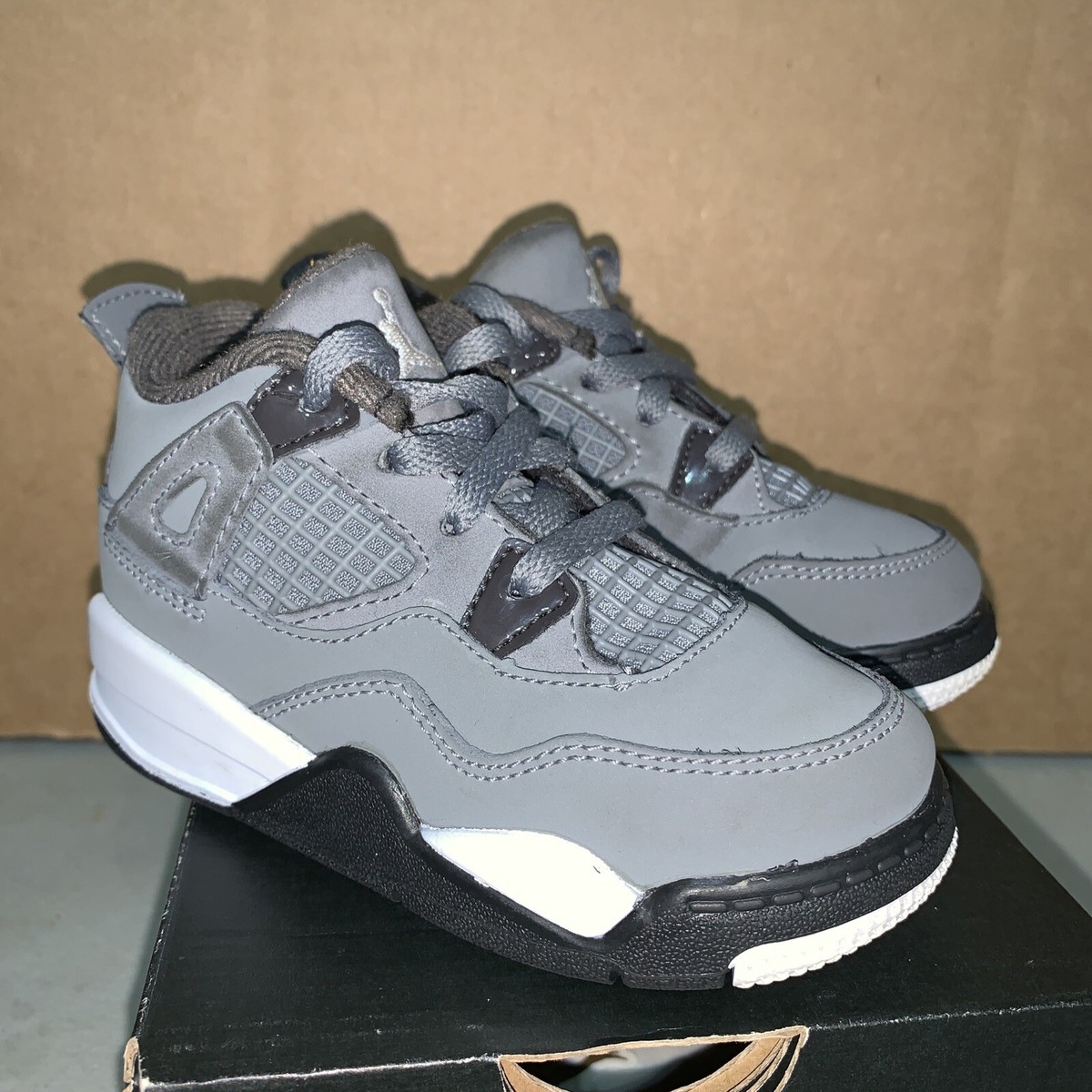 Nike Air Jordan 4 Retro Cool Grey Black White BQ7670-007 TD