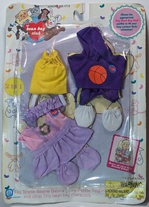 Vintage Kid Kore Tiny Bean Bag Club 2 in 1 Outfits Clothing Teanie Beanie Babies