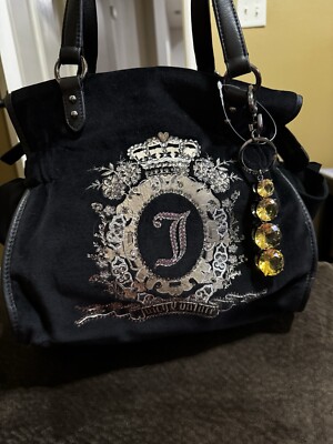 Vintage Y2K Juicy Couture Never UsedBlk Velour Purse