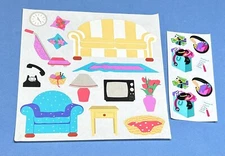 Rare Vintage Household and shopping stickers 2 sheets: Good condition
