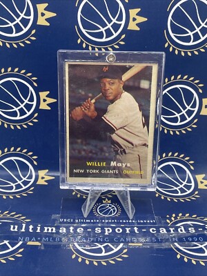   1957 Topps #10 Willie Mays-VG-EX**rare** HOF