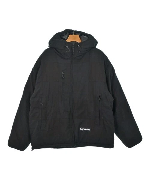 Doudounes / doudounes Supreme noires (motif à carreaux) L 2200557884070