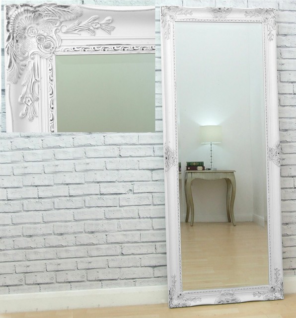 Decorative Mirrors 132 X 40cm Sevilla Black Shabby Chic Full