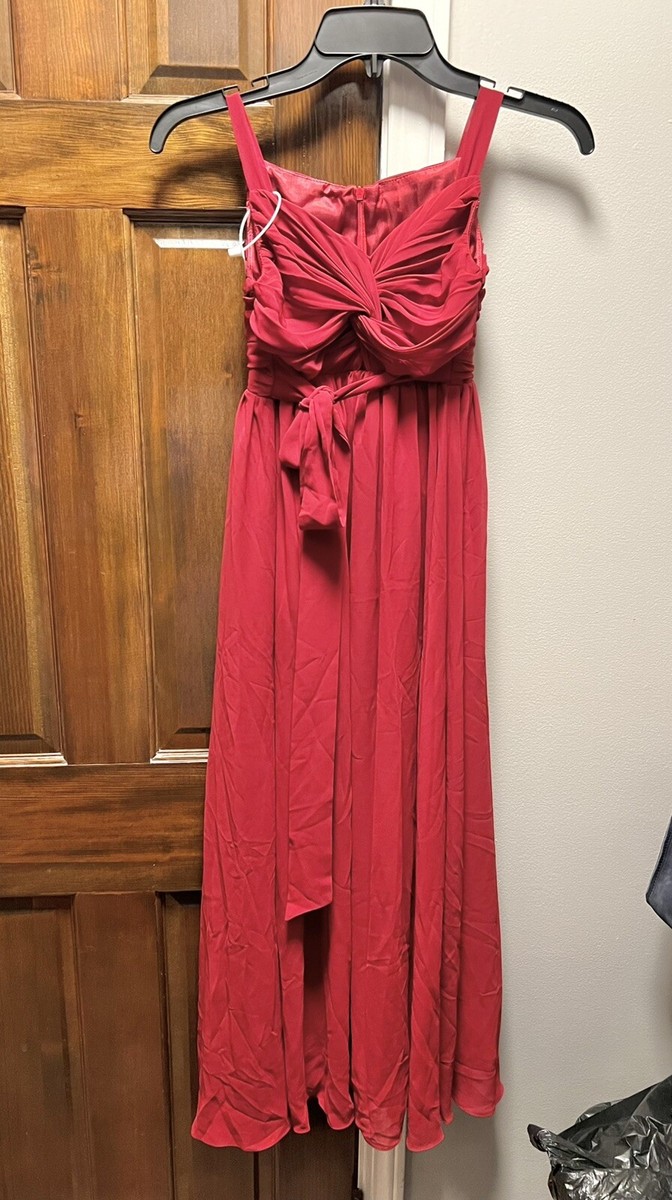 New Girls formal long dress size 10 (with Defects) Burnt Red
