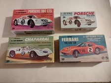 VINTAGE 4 NOS 1/32 SPECIAL SLOT CAR BODY KITS CHAPARRAL FERRARI PORSCHE PALMER