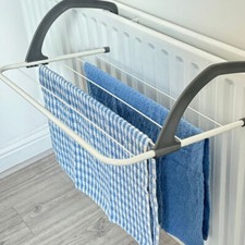 Image of Radiator Airer, 6 bar, stainles steel, adjustable, ideal for small garments