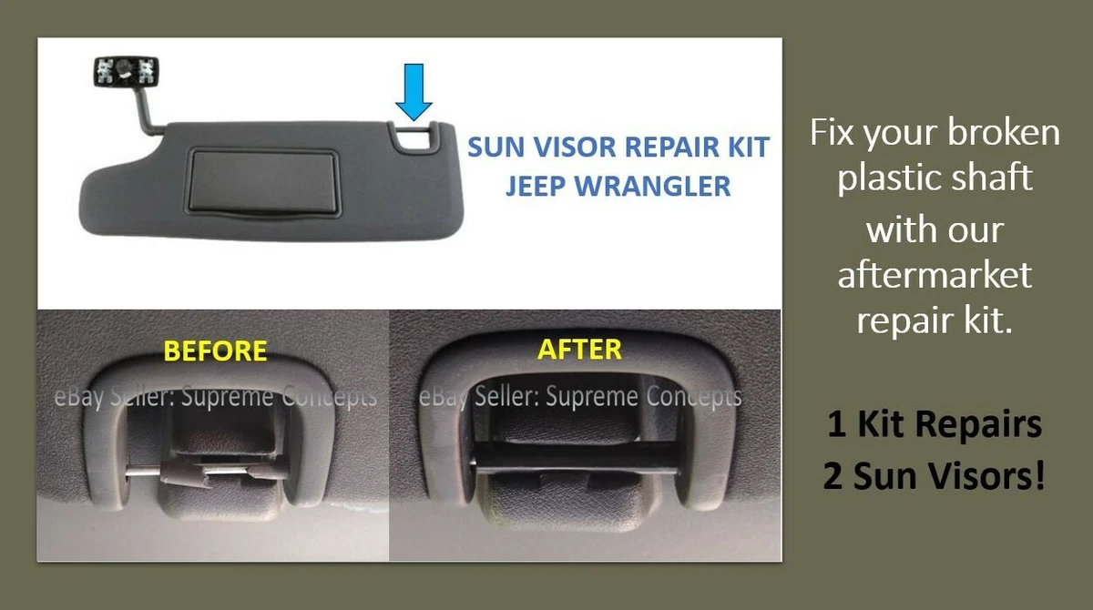 Jeep Wrangler JK JKU Sun Visor Repair Kit Left Right Side