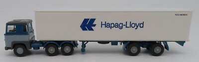 WIKING HO 1/87 TRUCK SCANIA 111 SEMI TRAILER CONTAINER HAPAG LLOYD #520 NO BOX