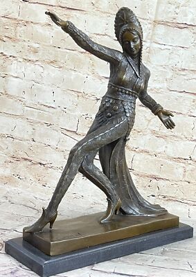 Unterzeichnet Exotische Tänzer Bronze Statue Von Miraval Hot Guss Figur Artwork
