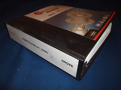 GROVE MANITOWOC RT890E CRANE PARTS CATALOG BOOK MANUAL