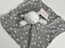 NWT Carters Just One You White Grey Lamb Sheep Cloud Plush Baby Security Blanket