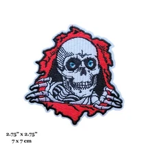 Skeleton Skull Bones Logo Embroidered Iron On Patch
