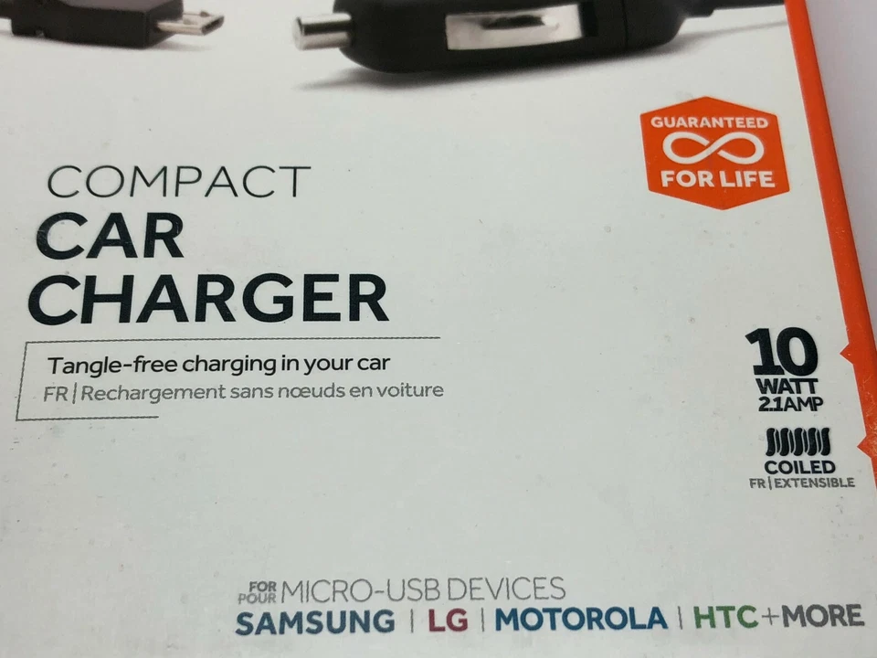 Cargador de coche compacto micro-USB Griffin 10w / 2,1 amperios PowerJolt SE - negro Foto 3 de 3