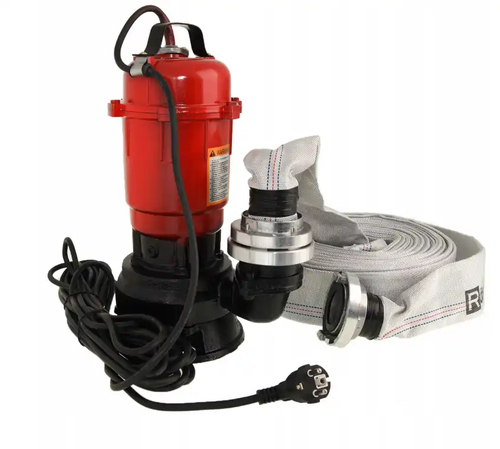 POMPE POUR FOSSE SEPTIQUE eau sale TUYAU pompier 30M 550 W 18000 l/h - Foto 5 di 10