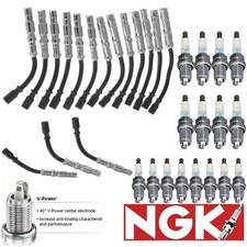 MK Spark Plug Wires + NGK Laser Platinum Spark Plugs For Mercedes-Benz E430 R500