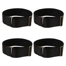 4 Pcs Elastic Arm Band Sleeve Garters Stretchy Adjustable Long Sleeve Holders
